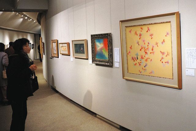 片岡鶴太郎さん、心の音色を絵画に 芸術文化大使務める伊那で個展：中