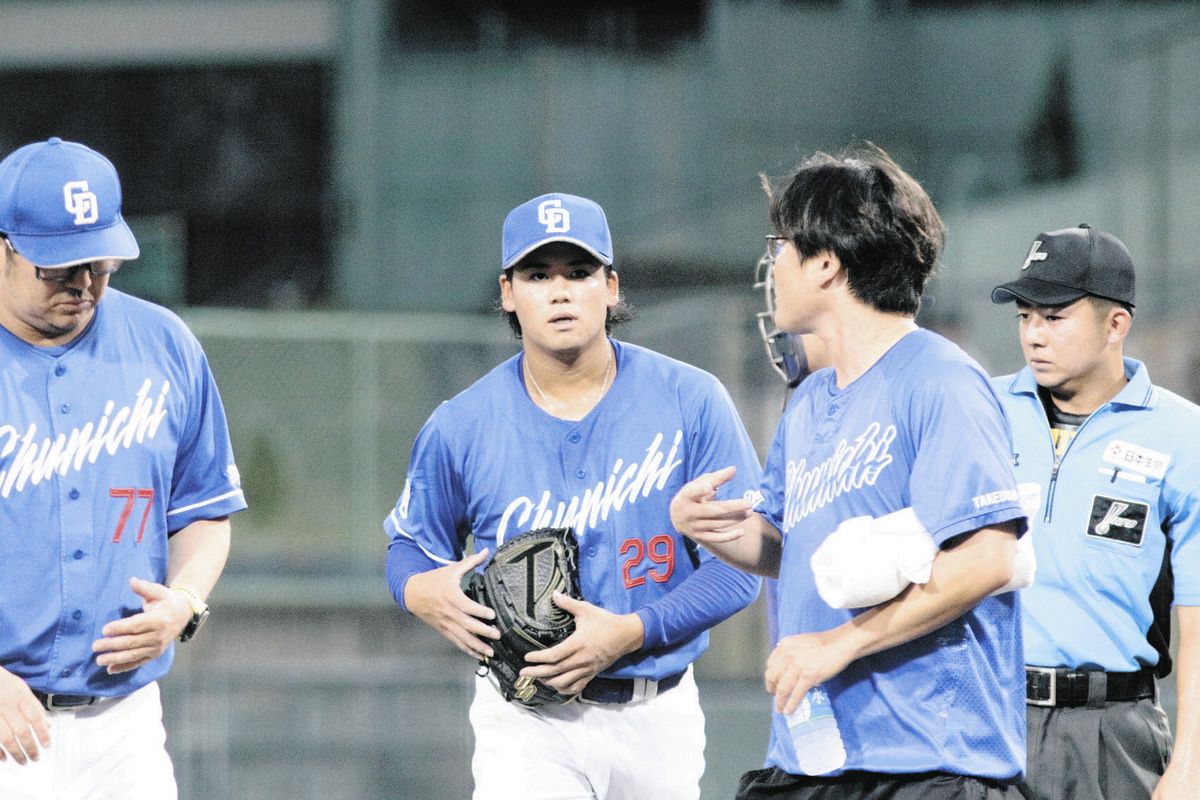 中日2軍】先発・松木平優太にアクシデント？4回途中に緊急降板