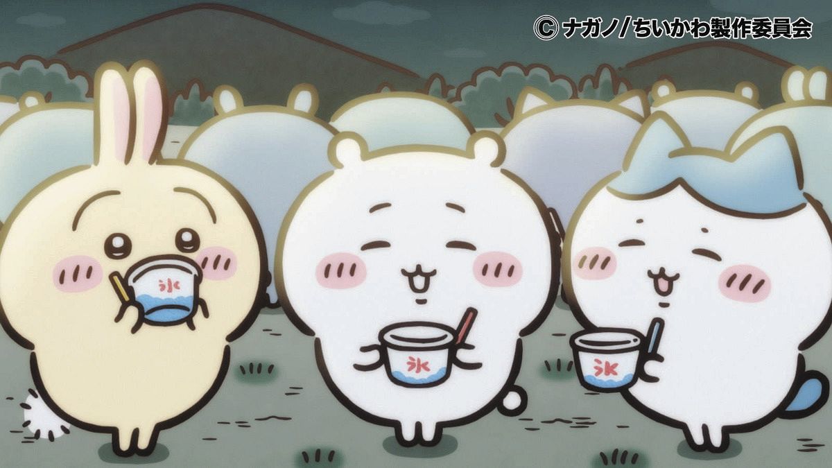 ちいかわ　卯三郎こけし (ハチワレ) めざましテレビ　キャラクター キャラクター増えてる！！」めざましテレビ、『ちいかわ』新シリーズ