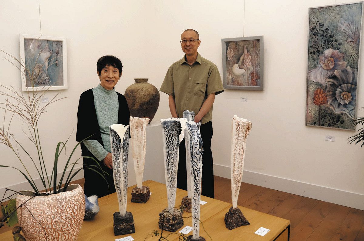 作って生きた亡き父と出展 伊賀で小牧さん家族3人展：中日新聞Web