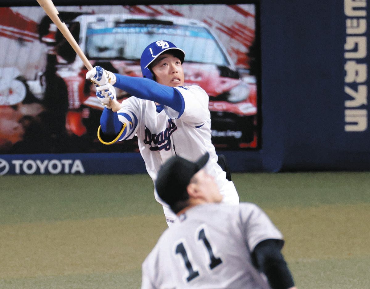 今季初の1番、中日・岡林勇希が3回に犠飛で今季初打点「最低限の仕事が