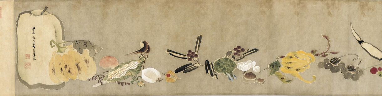 【花】絵巻物 伊藤若冲晩年の絵巻物を新たに発見 野菜や果物色彩豊かに：中日新聞Web