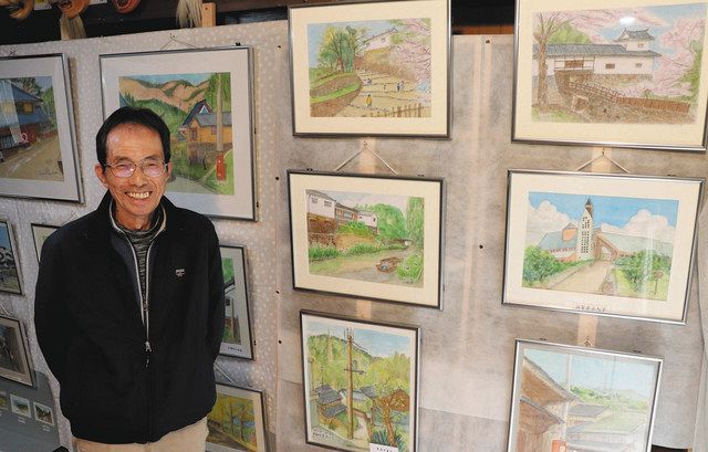 ふるさとの風景、軟らかな水彩画で 米原で津田さん個展：中日新聞Web