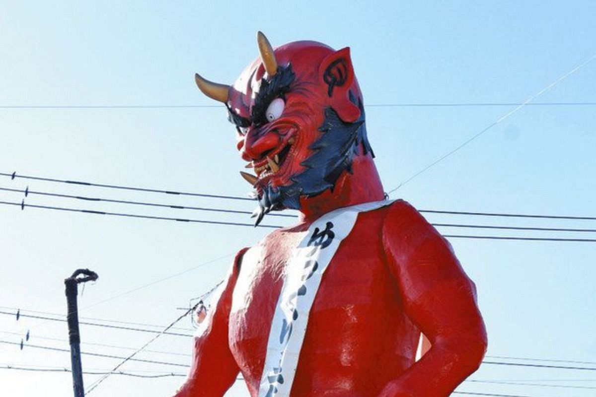 巨大赤鬼、岐阜に現る 2月2日、玉性院で節分つり込み祭り：中日新聞Web