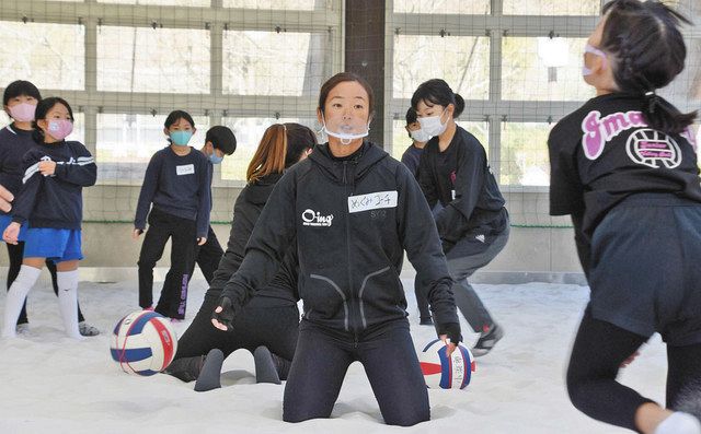 砂の上ダッシュ楽しく汗 小浜 ビーチバレー五輪候補が教室 中日新聞web