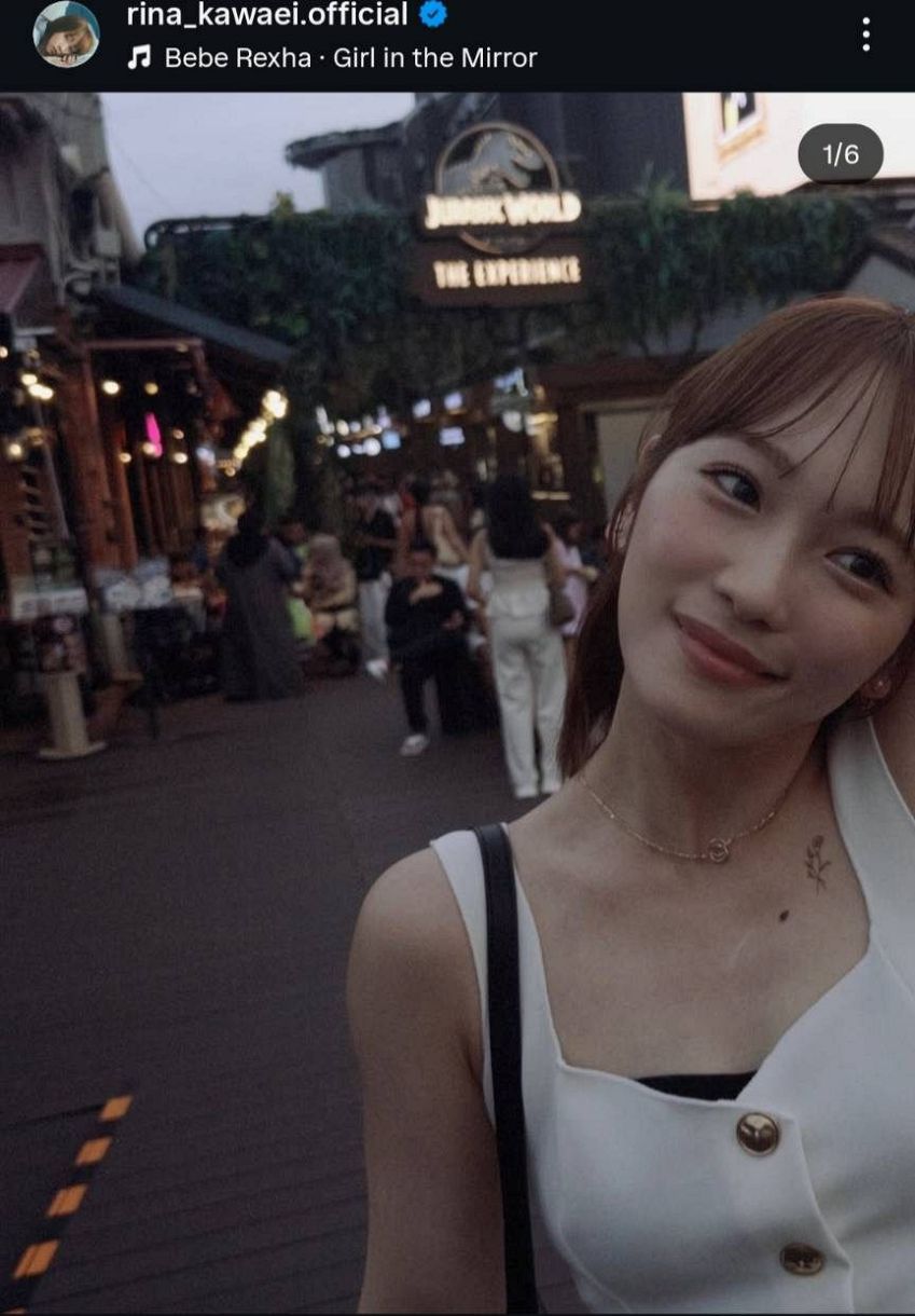実際の投稿】「タトゥーある？」「シール？」川栄李奈、左の鎖骨付近に