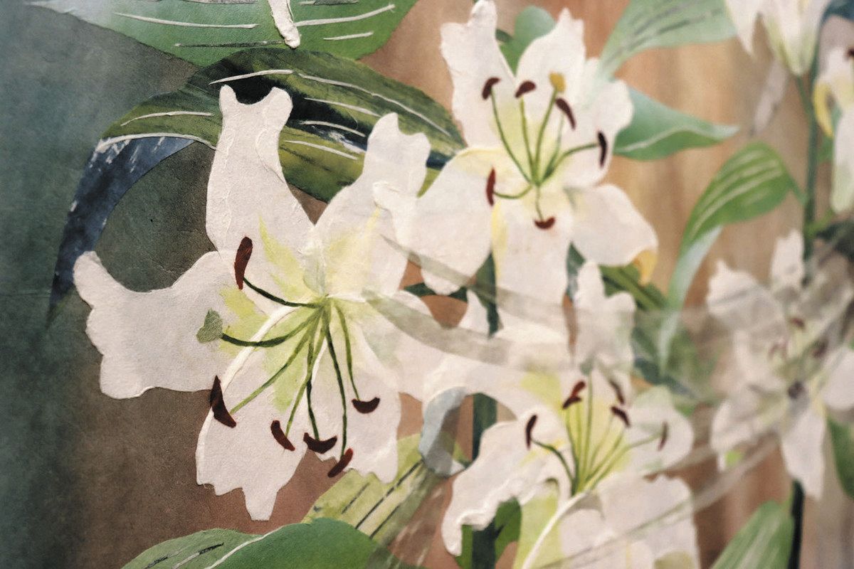 和紙ちぎり絵で魅力感じて 美濃和紙の里会館で「全国作家展」：中日新聞Web