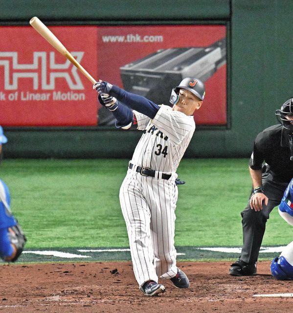 吉田正尚が7回にソロ、今大会通算10打点目 日本代表選手の最多打点記録 