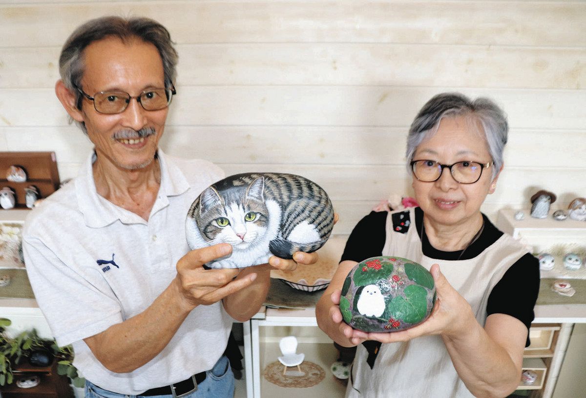 石がかわいいネコに変身」リアル追求して創作 東浦で展示販売会：中日新聞Web