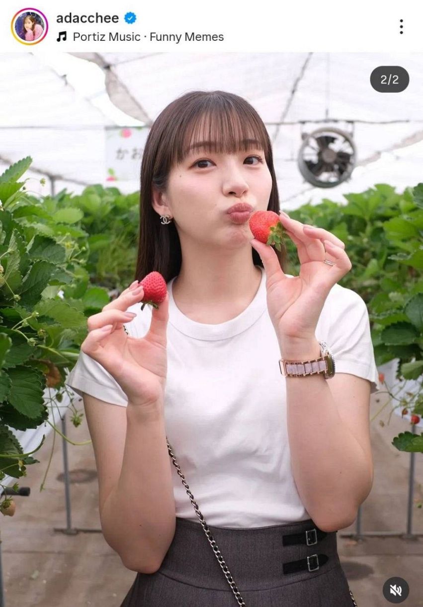 実際の投稿】足立梨花、「はいてなかったの！？」イチゴ狩り“理想と