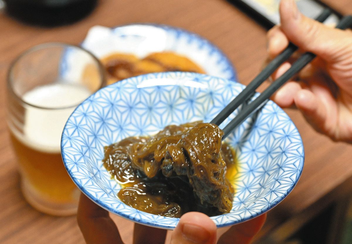 調理担当者のお手製「もずくみそ」