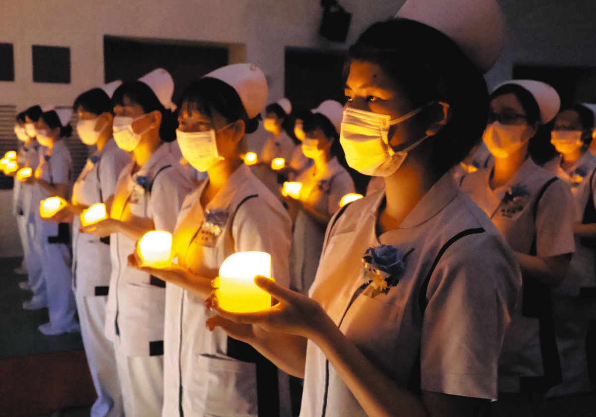 看護学校　戴帽式　新聞　切り抜き 初志貫徹」26人、気持ち新た 岐阜の准看護学校で戴帽式：中日新聞Web
