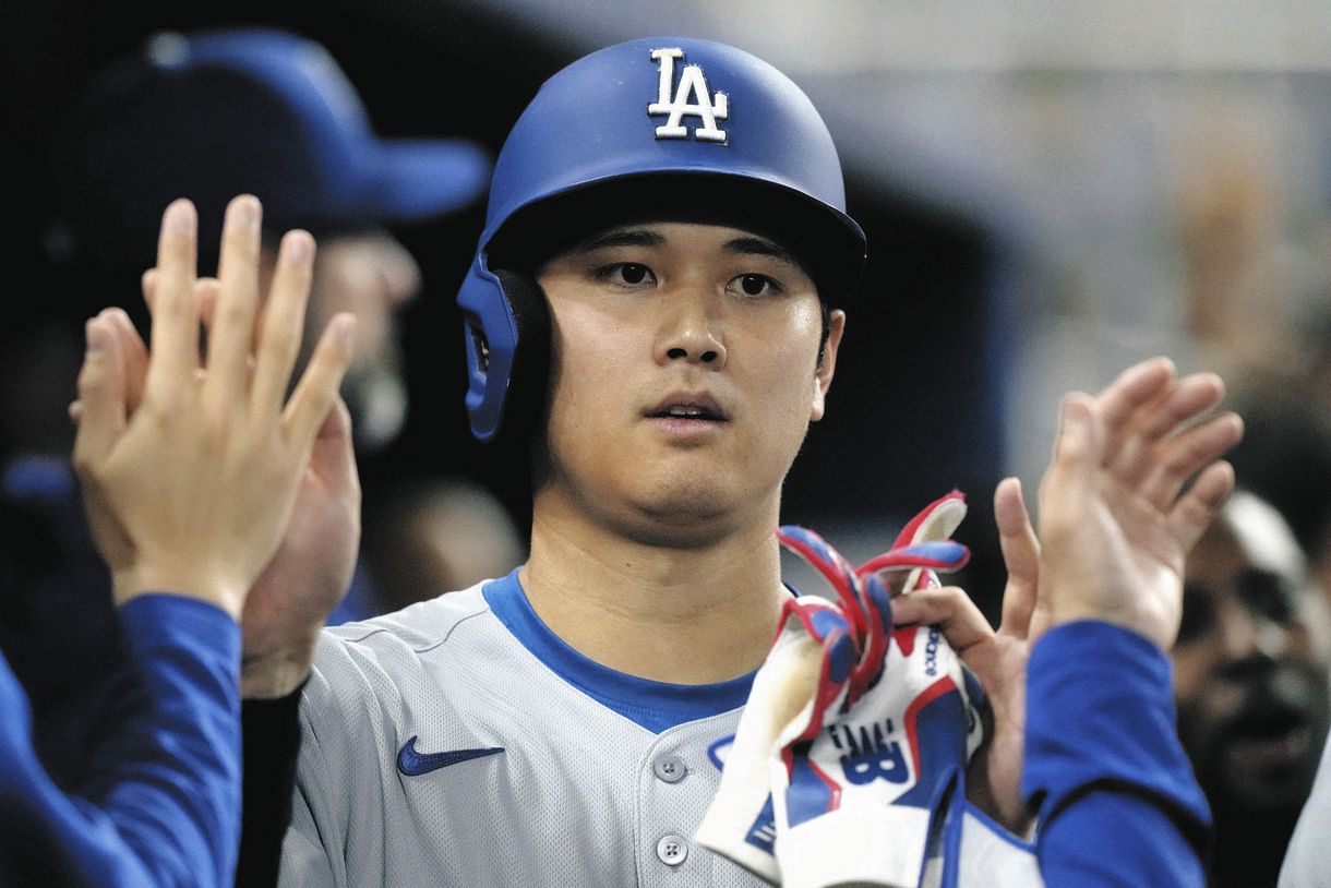 ドジャース大谷翔平、2戦連発10号弾 5年連続7度目の「10本塁打―10盗塁