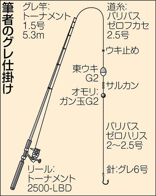 グレ 好機 モンスターにぶち切られ 三重県南伊勢町・贄浦磯：中日
