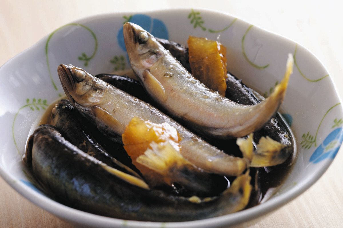 小鮎のゆずしょうゆ煮＝県提供
