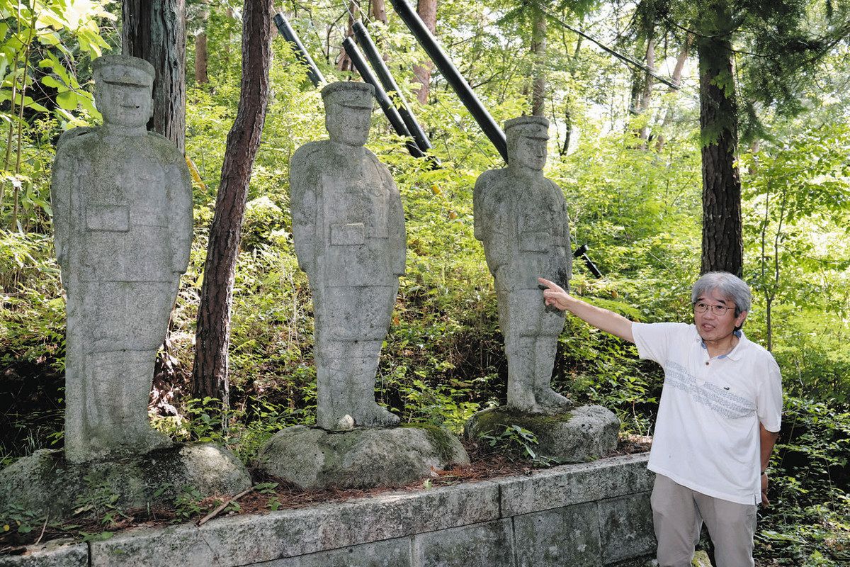 爪痕 伊那谷の戦後80年＞（4）93年前に建立の石像 爆弾三勇士（飯田市