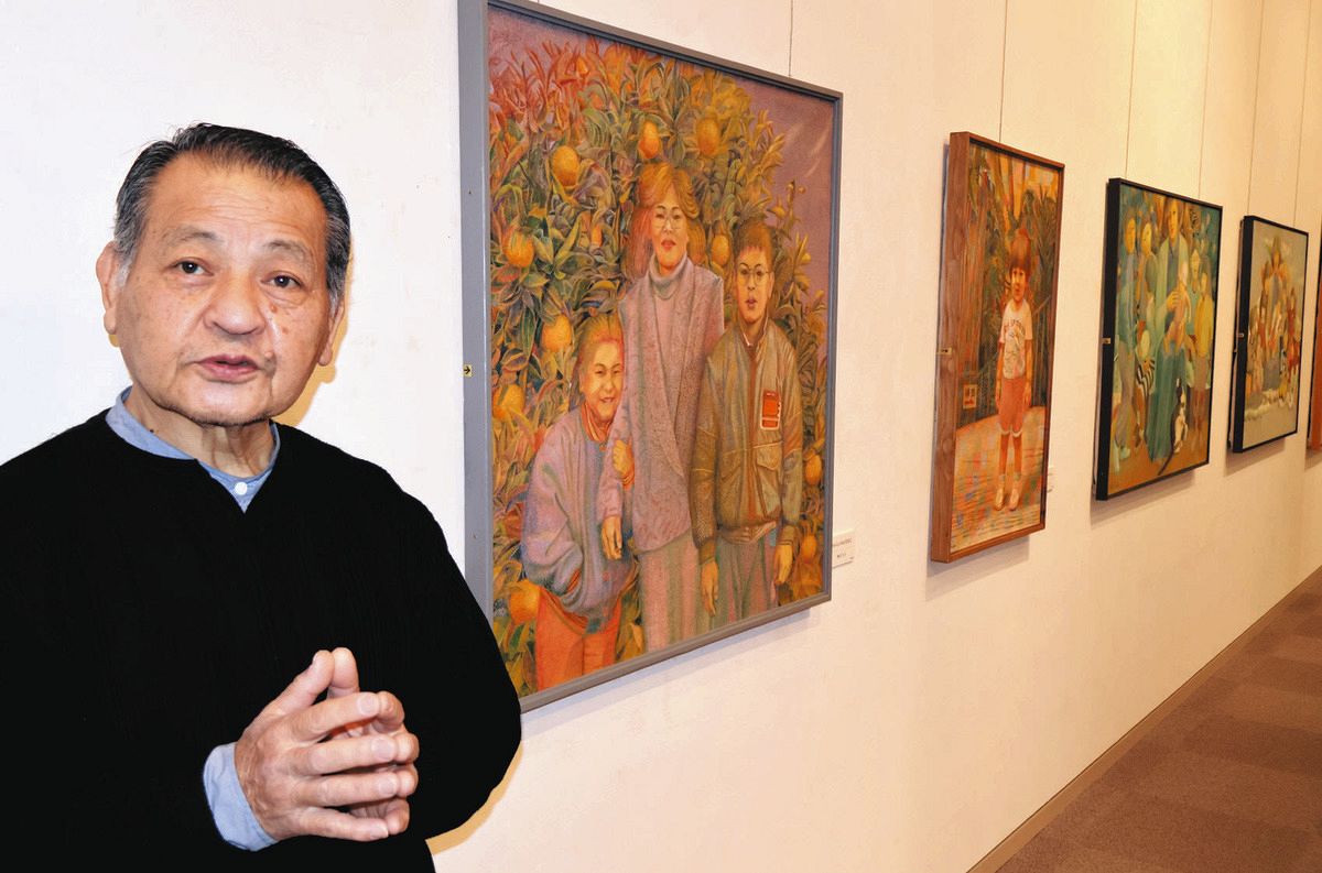 火災で亡くした子どもたち描き20年超…夫婦の歩み、一宮で作品展示：中