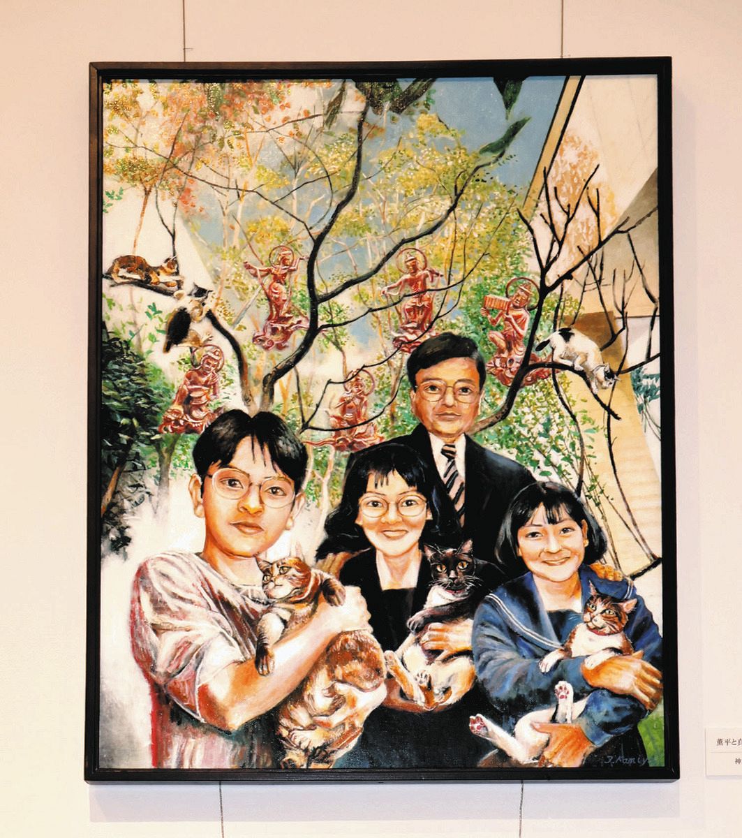火災で亡くした子どもたち描き20年超…夫婦の歩み、一宮で作品展示：中