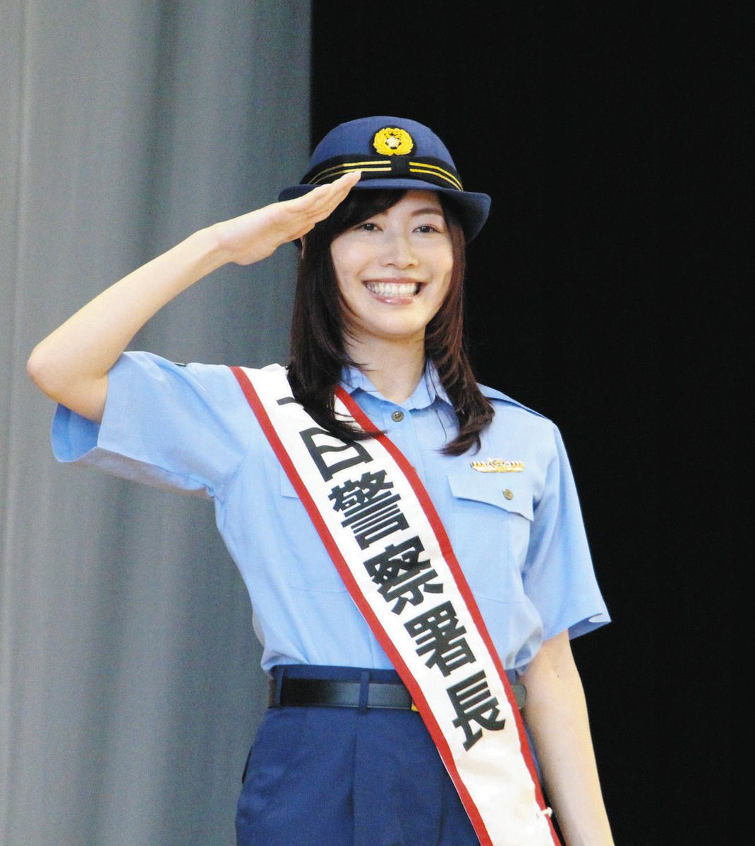 闇バイトダメ「怪しいと思ったら相談を」 一日署長の松井珠理奈さん
