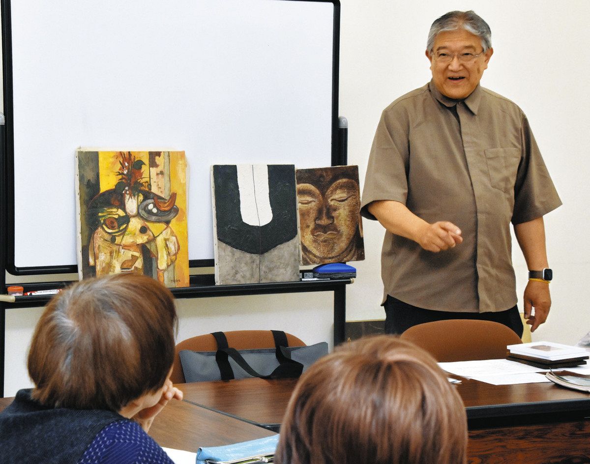 郡上八幡絵画クラブが再始動 最勝寺住職・多田さん「ぜひ若い人も