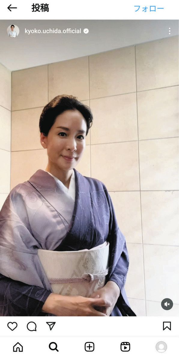 ◇内田恭子アナ、上品な和装姿【写真】：中日スポーツ・東京中日スポーツ