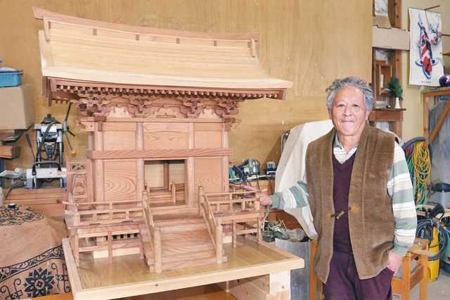 光る大工の技 １メートル超神棚 三国の長谷川さん製作 日刊県民福井web