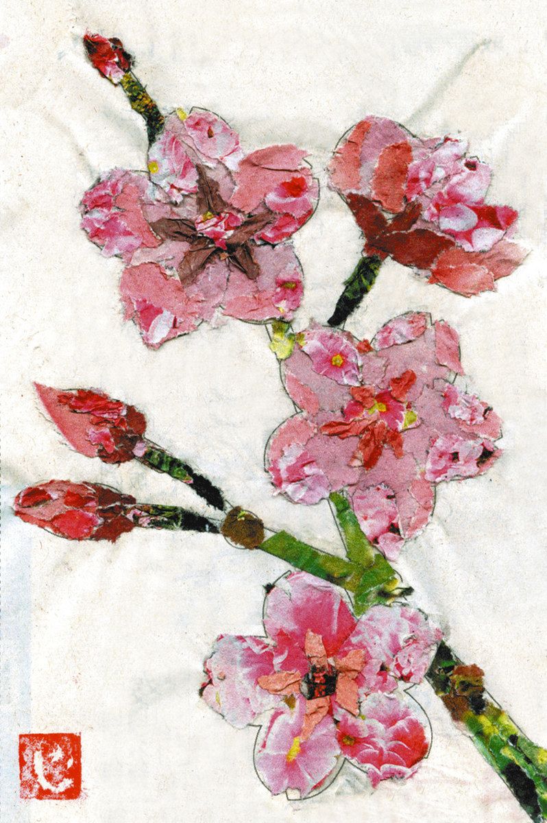 新聞ちぎり絵 ギャラリー＞ 「桜」：中日新聞しずおかWeb