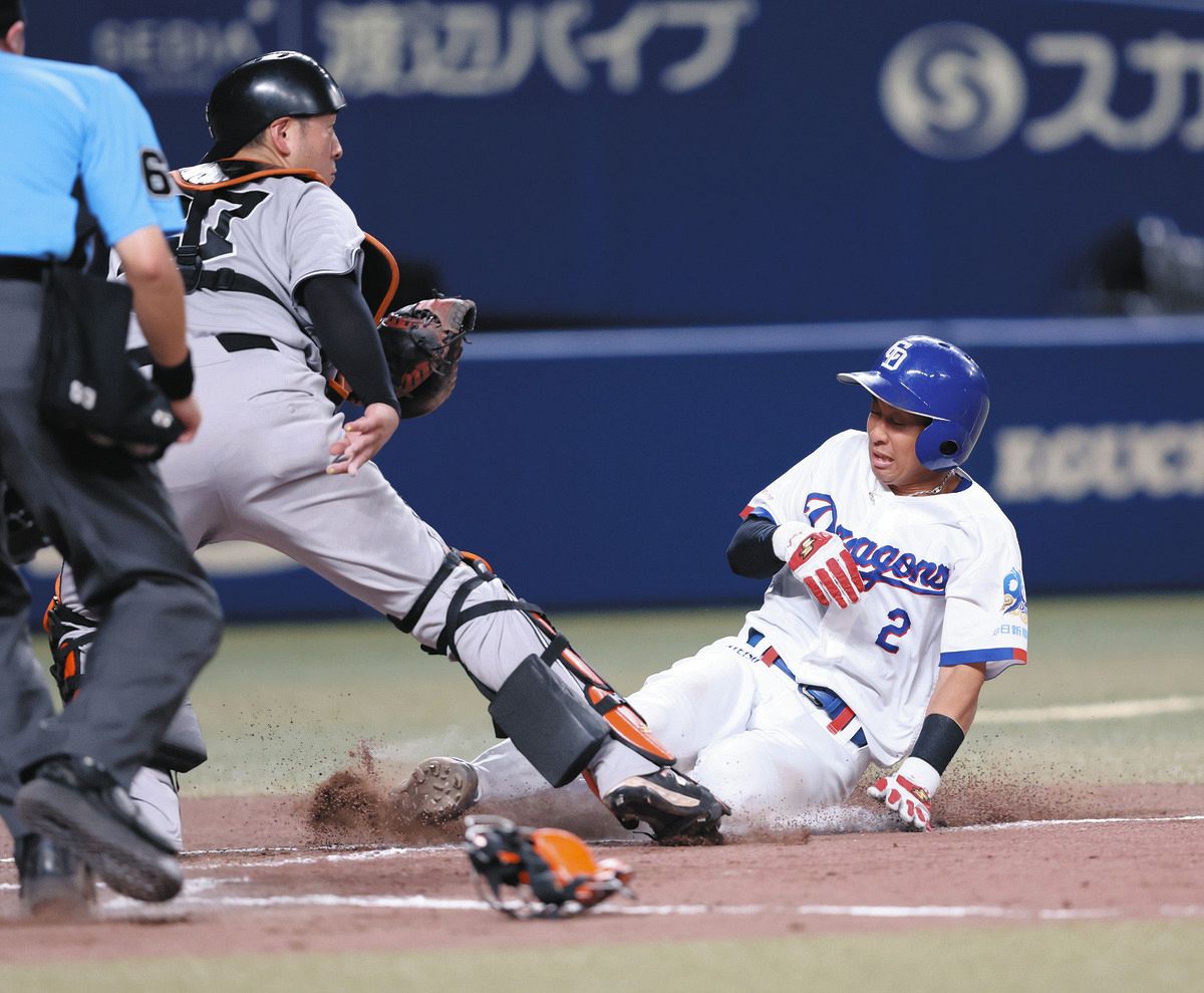 左肩脱臼で離脱の中日・田中幹也、1軍再昇格 この日の2軍戦では代走で