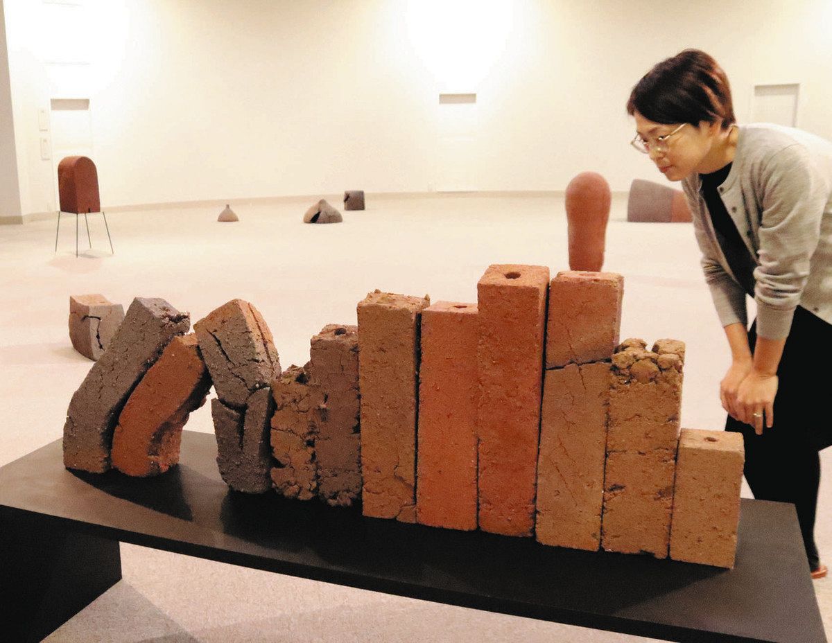 ○△□」テーマに立体 朝日で安曇野の彫刻家浜田さん作品展：中日新聞Web