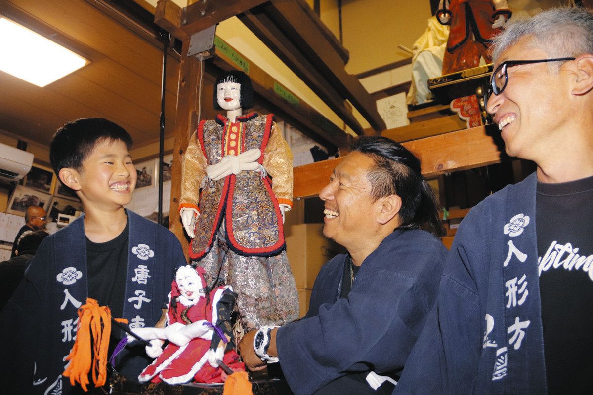 からくりの新星、祭り愛 4日、常滑で東郷の小4・伊藤さんが唐子車