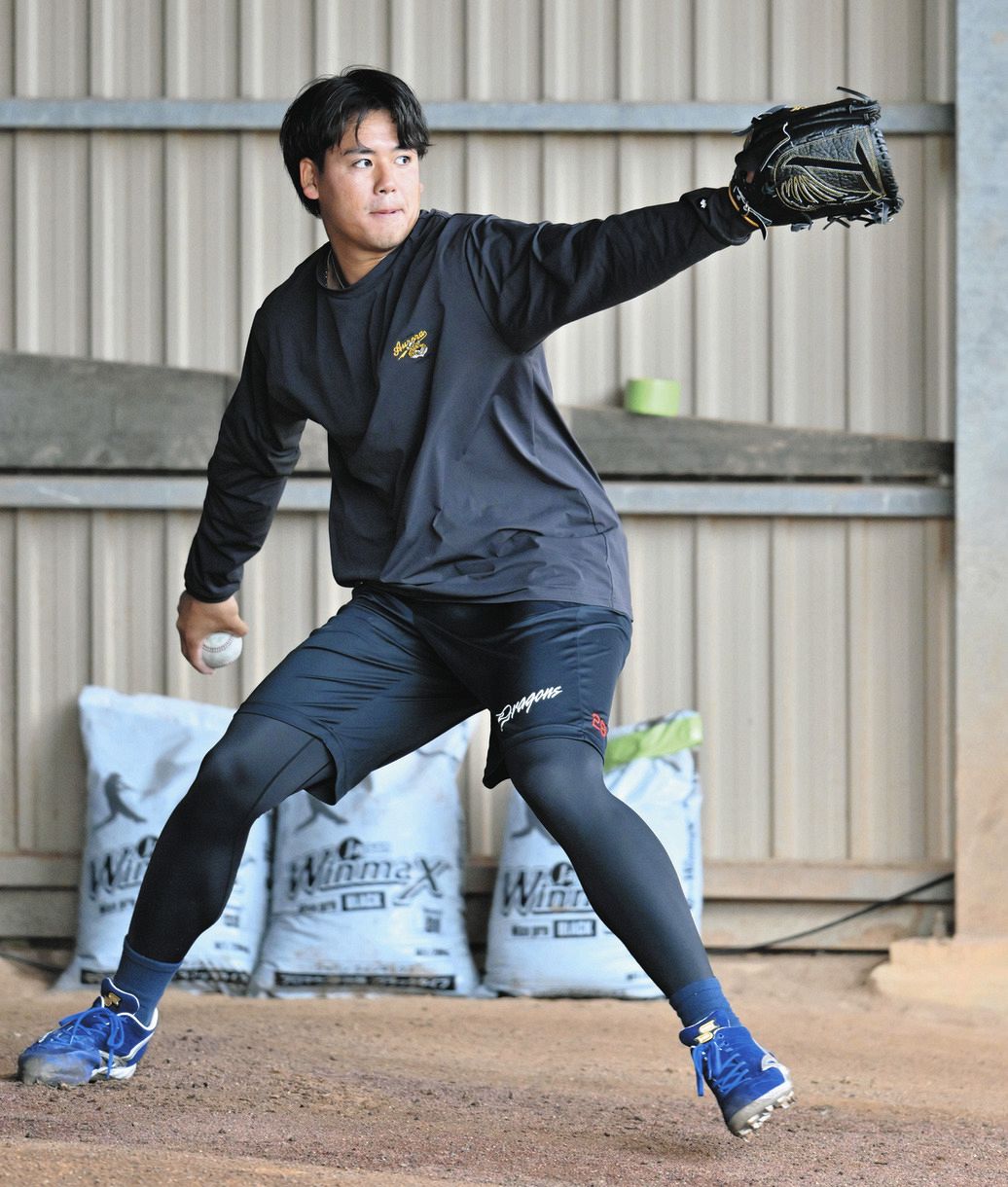 中日・松木平優太、新生井上竜の”開幕投手”！ 11日DeNAとの練習
