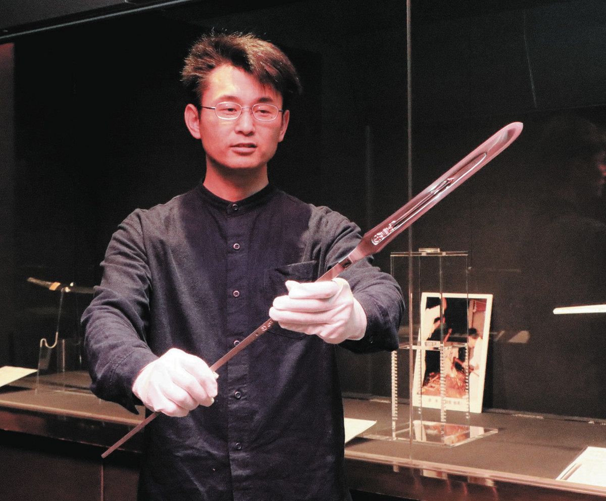 やりの魅力、見て知って 関鍛冶伝承館で室町時代イメージした現代作品