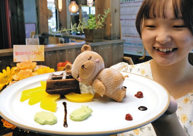 デラちゃん」人気じわり↗ 辰野の交流施設内カフェで提供、クマ形
