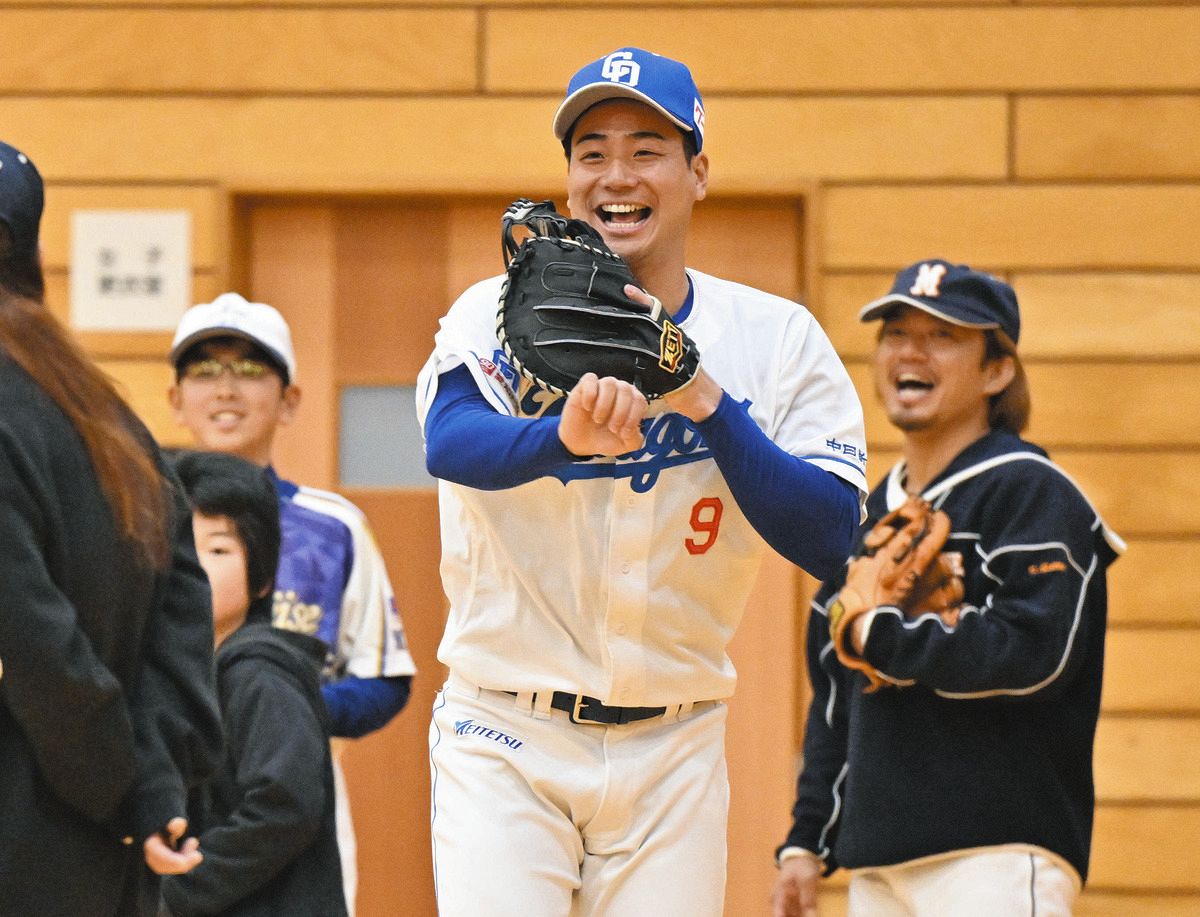 中日・石伊雄太、地元三重県での野球教室参加「このあたりでもよく練習