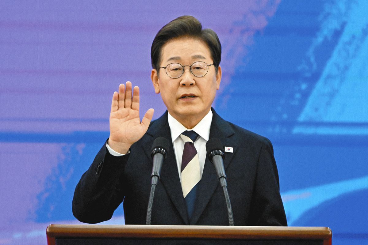 李在明氏が韓国大統領就任 過去最多得票、「破壊された民主主義を 