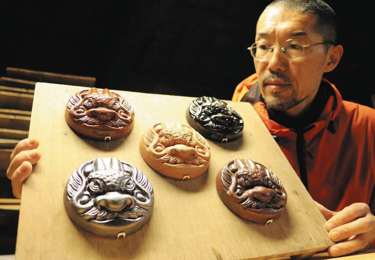 辰」干支瓦で縁起良く 新年迎える準備 小松の鬼瓦職人・森山さん：北陸