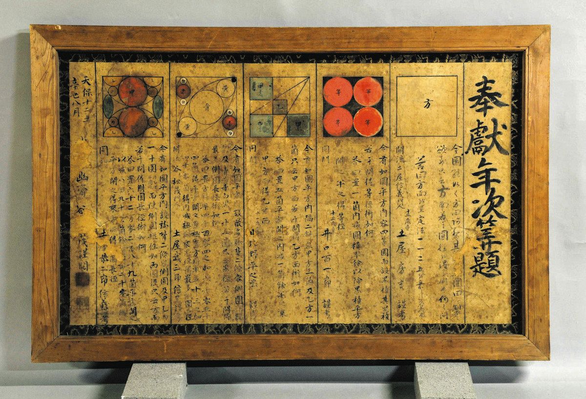 養老・田代神社の「算額」を数学で解く 大橋宮司が冊子を出版:中日新聞Web
