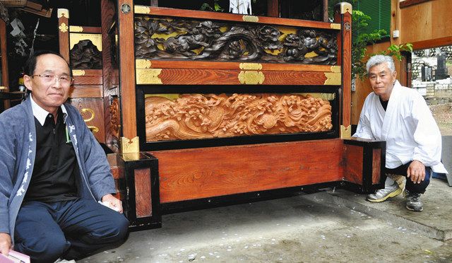 伝統の山車、白木使い彫刻新調 塩尻・上町町内会と保存委：中日新聞Web