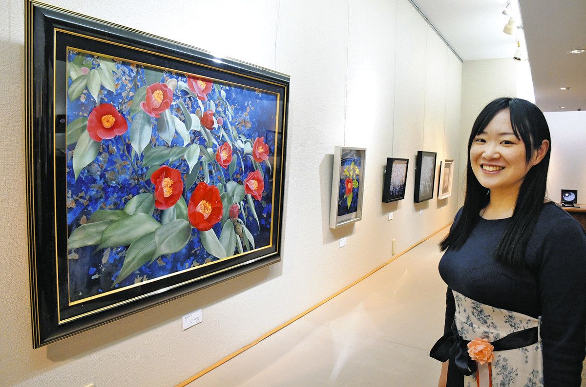 箔をちりばめて油彩画 大和香林坊店 松尾さん個展：北陸中日新聞Web
