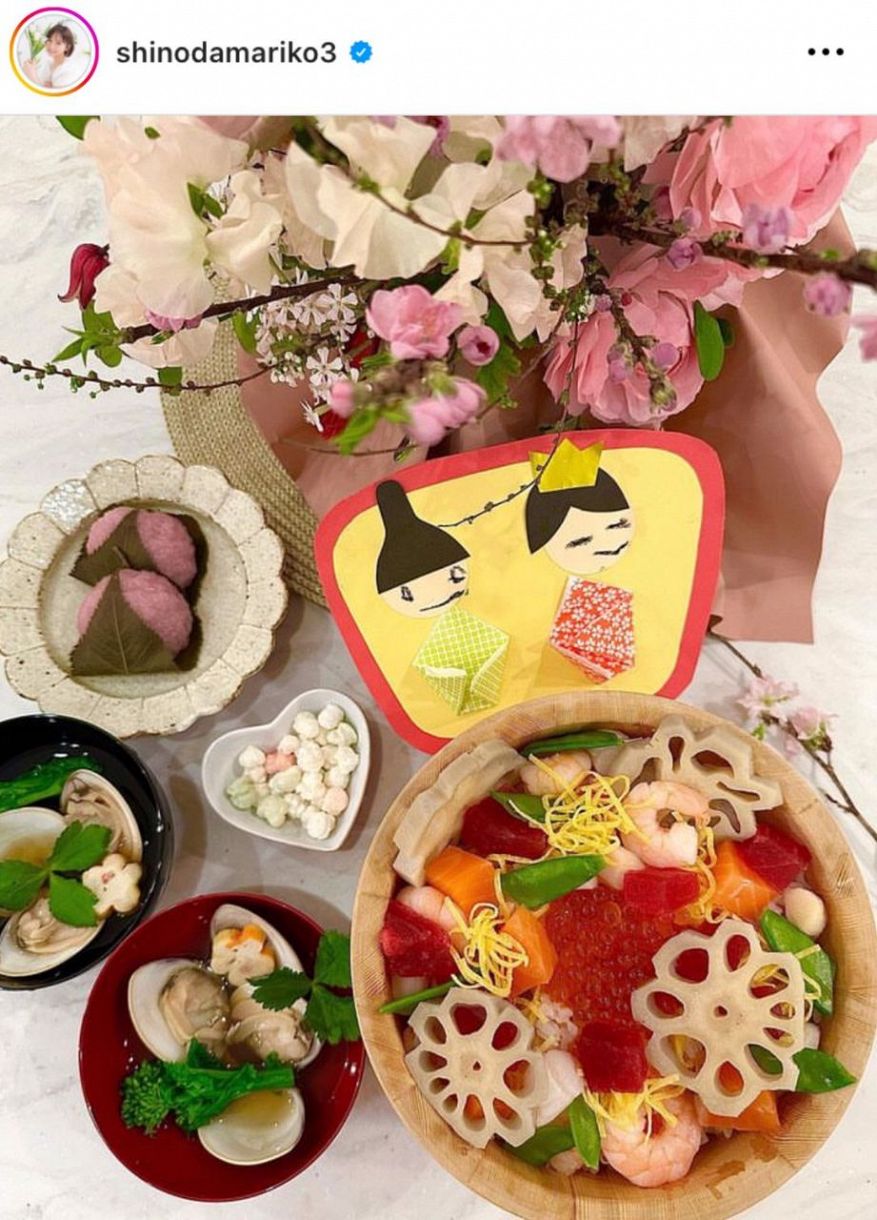 写真】篠田麻里子、ひなまつりの食卓投稿：中日スポーツ・東京中日スポーツ