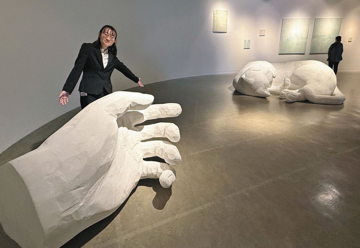 温」テーマに立体作品、絵画 福井大美術科の卒業制作展 市美術館：日刊