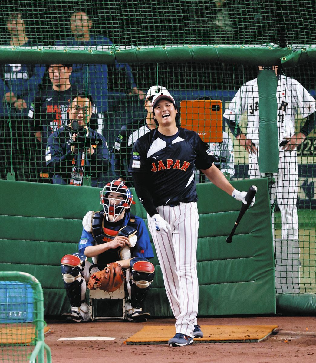 どよめくスタンド！侍・大谷翔平、”異例”試合前フリー打撃敢行、推定飛