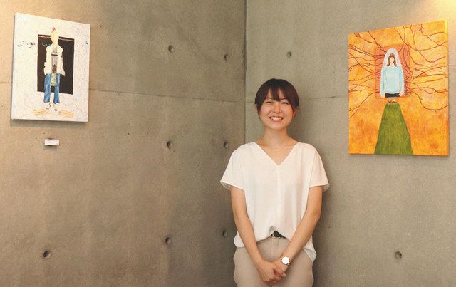 不思議な世界が広がる油絵 岐阜の仏料理店で片岡さん個展：中日新聞Web