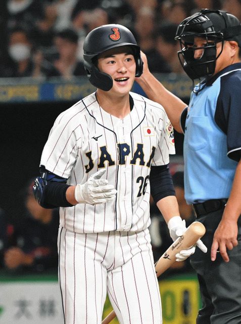 慶応・丸田の第1打席は空振り三振【侍ジャパンU18壮行試合】：中