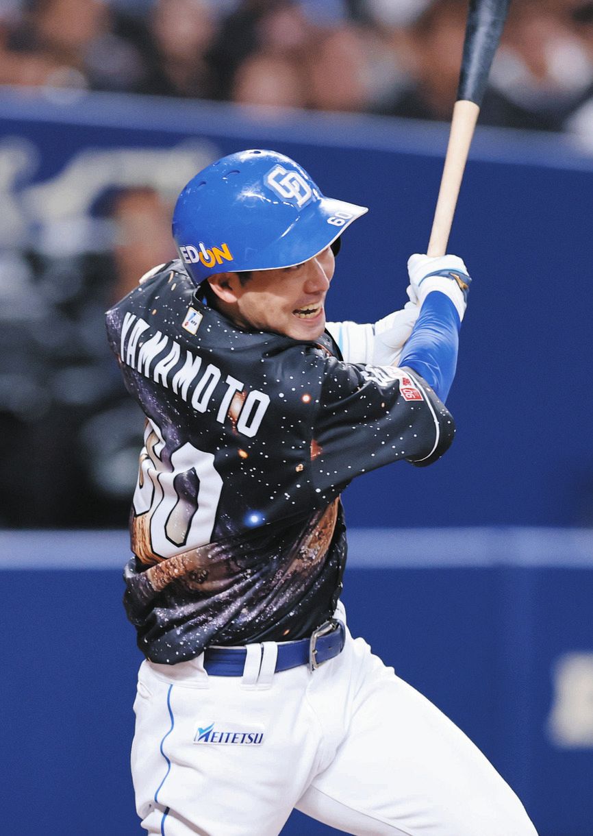 中日・山本泰寛、好走塁に猛打賞と活躍 「この打球なら…」ブライトの