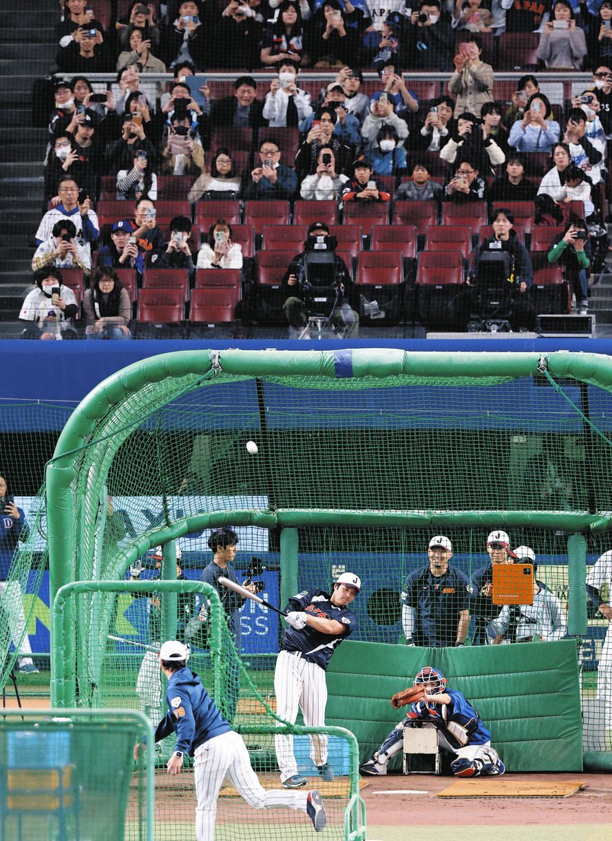 大谷翔平、バンテリンで魅せた…豪快フリーバッティング【2.27】：中日