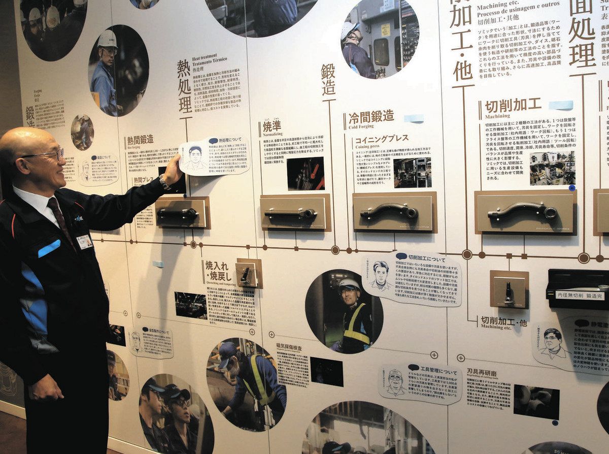 玄関参観＞ 絆大切に歩み100年 ソミック石川 古川工場（浜松・中央