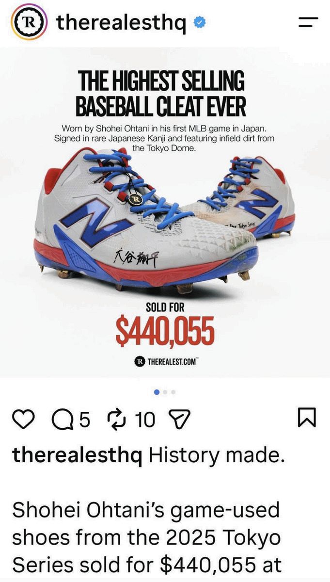 大谷翔平 2021年 MVPシーズン 直筆サイン スパイク asics スパイク