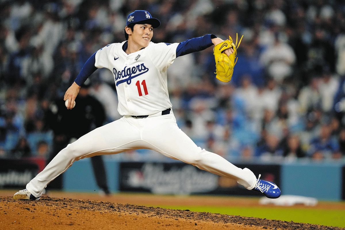 佐々木朗希、ワールドシリーズ初登板！ 同点の8回から登板し1