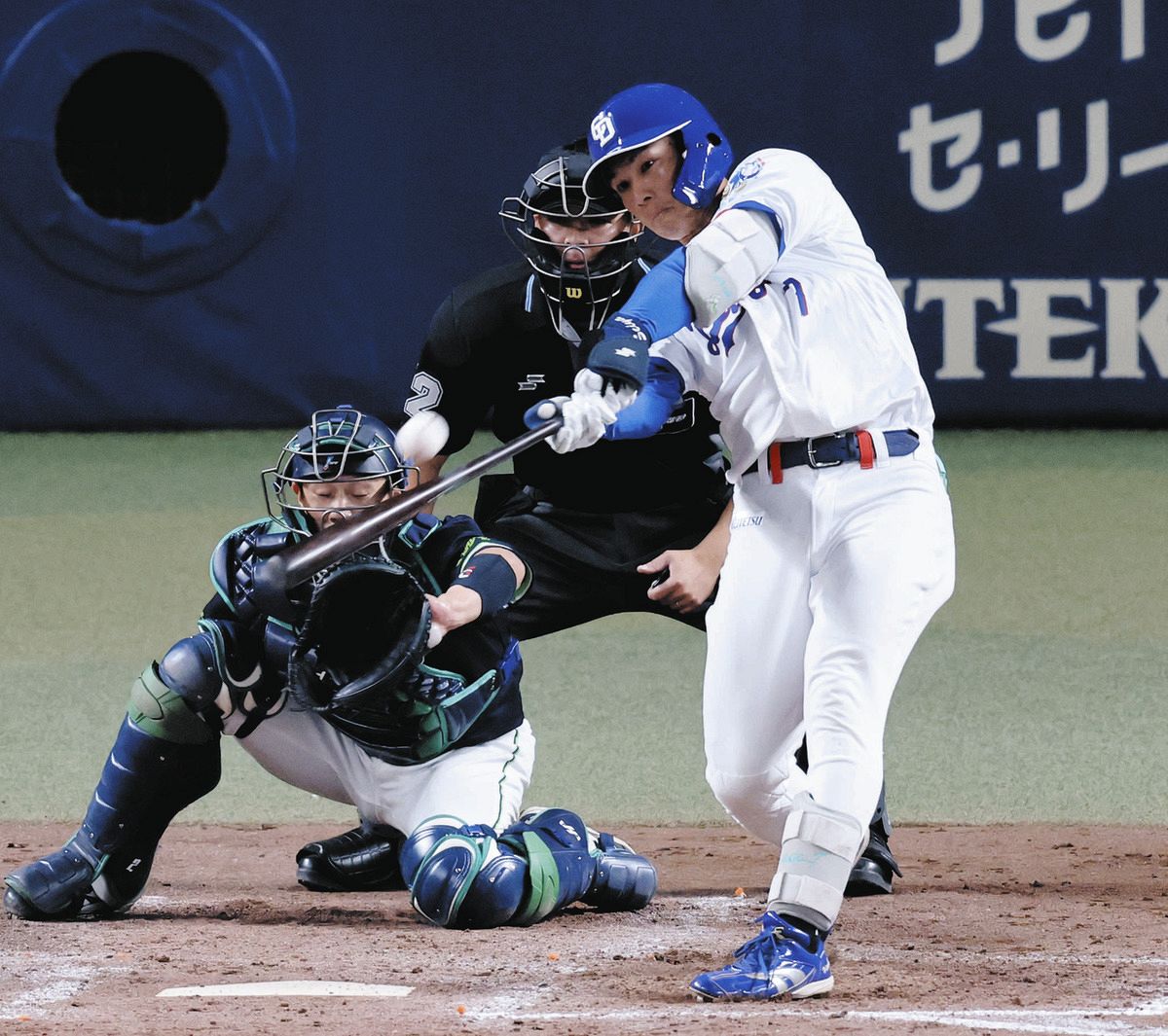 中日・福永裕基、左翼フェンス直撃のタイムリー二塁打！ 試合前打率4